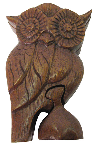 Wooden owl Puzzle Box